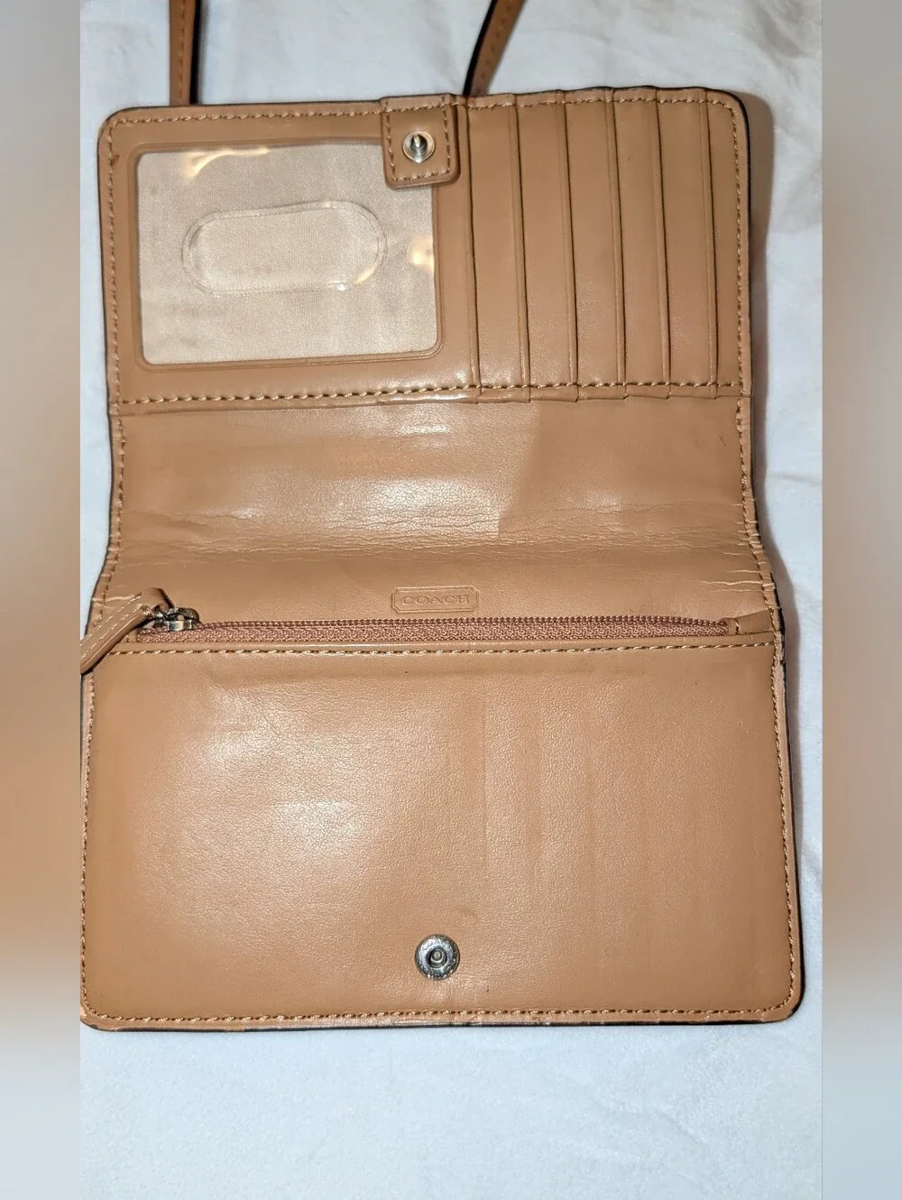 COACH Park Dylan Color Block leather Swingpack Crossbody Bag Wallet Blue Red GUC